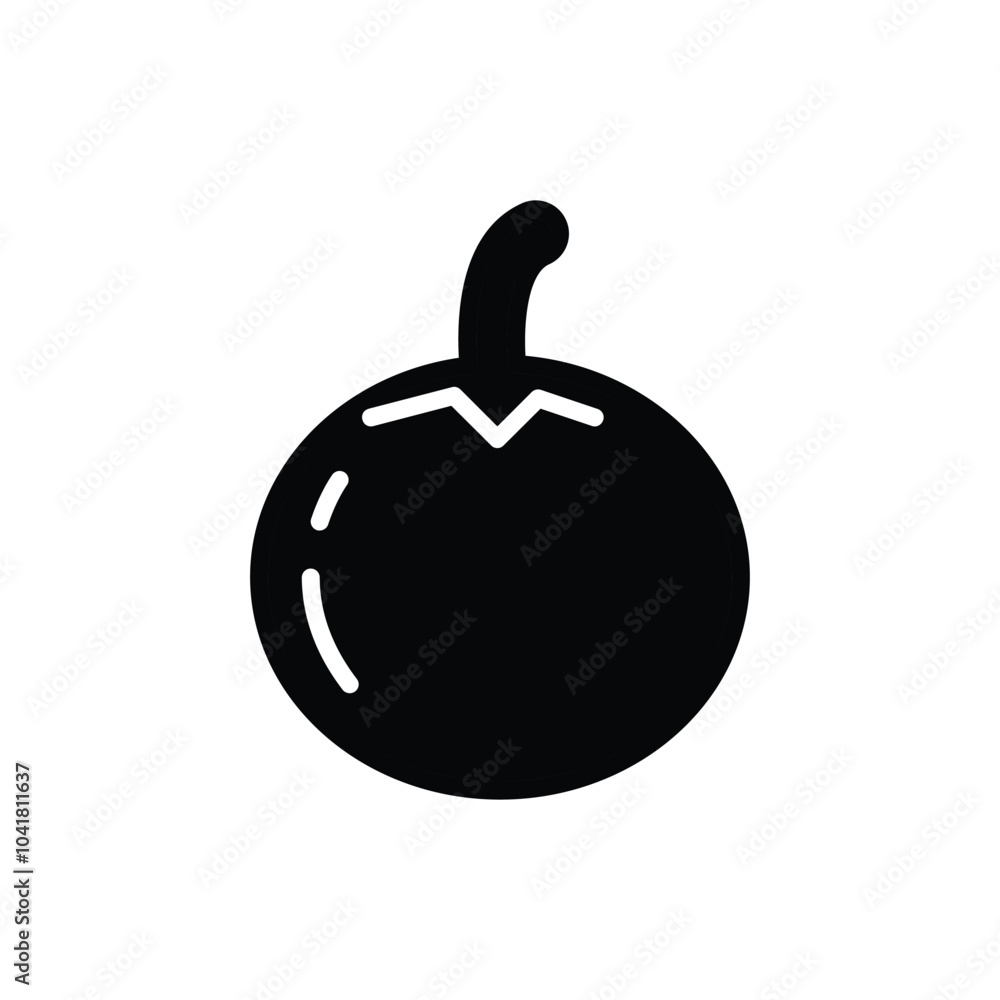 Poster tomato solid icon vector design good for web or mobile app