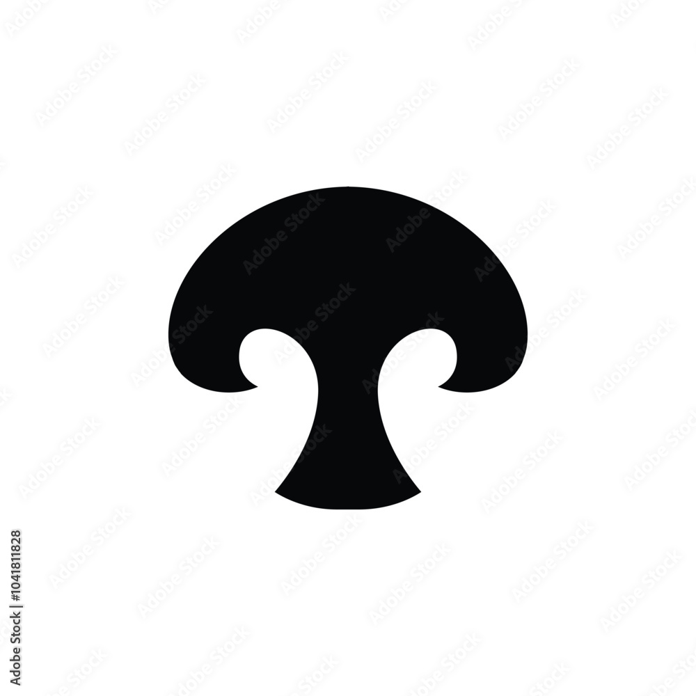 Poster mushroom solid icon vector design good for web or mobile app
