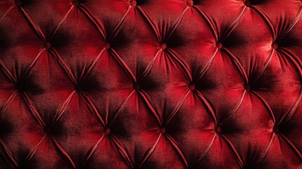 Red Upholstered Texture With Button Details