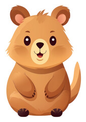 PNG Quokka cartoon mammal animal.
