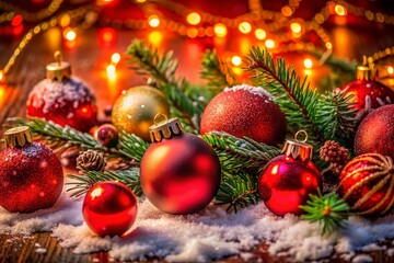 Cozy Christmas Tree Toys and Decorations Pattern for Winter Holidays