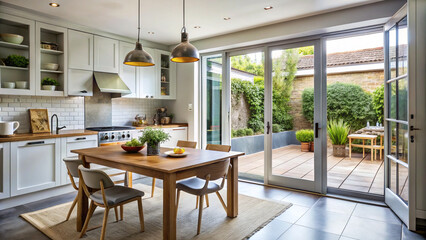 modern kitchen interior with kitchen