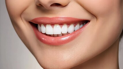 Woman smiling showing healthy white teeth and gums