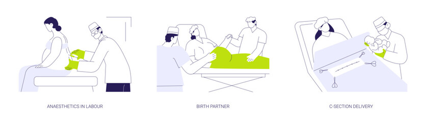 Labour abstract concept vector illustrations.