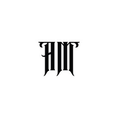 AM monogram logo design letter text name symbol monochrome logotype alphabet character simple logo