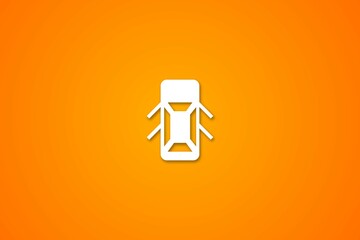 Open doors icon on an orange background