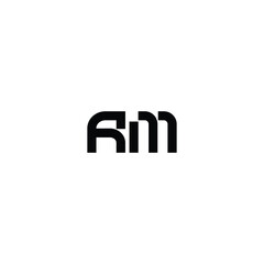 AM monogram logo design letter text name symbol monochrome logotype alphabet character simple logo