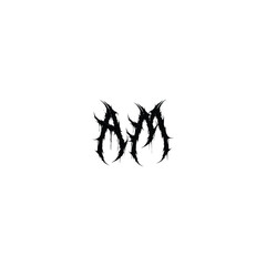 AM monogram logo design letter text name symbol monochrome logotype alphabet character simple logo