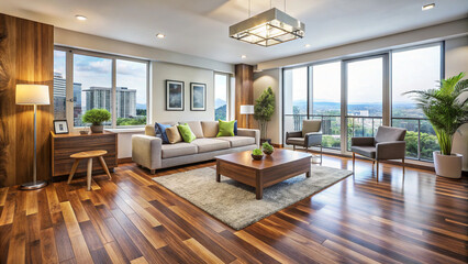 modern living room with fireplace