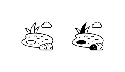 Natural Habitat icon design with white background stock illustration