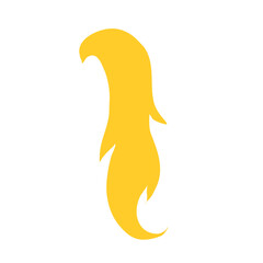 Yellow ponytail vector