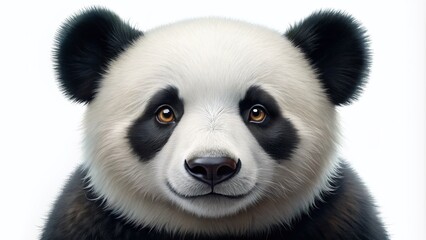Fototapeta premium Cute Panda Illustration on White Background for Nature and Wildlife Themes