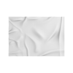 Fototapeta premium Wrinkled banner poster blank template mockup 3d render illustration.