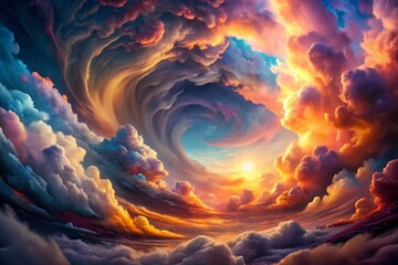 Dark Fantasy Cloudy Sky Macro Photography for Enigmatic Atmosphere and Ethereal Vibes