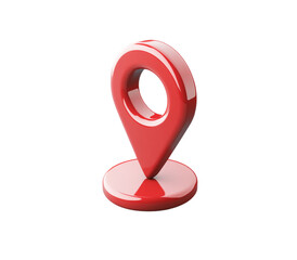 High-Quality Red Location Pin 3D Icon – Isolated PNG for Geolocation, Map Design, and Navigation Projects – Ideal for Travel and GPS-Related Designs – Transparent Background for Easy Use
