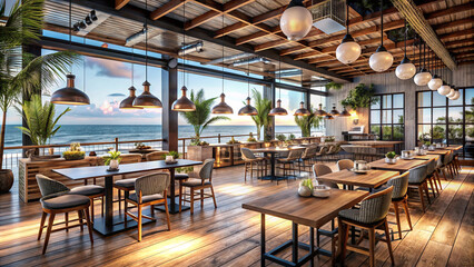 Fototapeta premium restaurant in the city