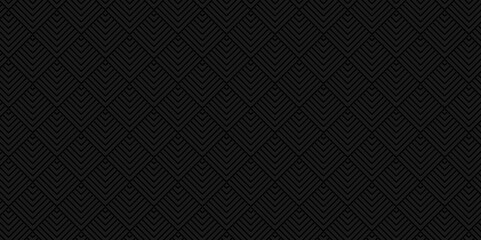 Vector abstract dark black paper rectangle silk ornament fabric pattern overlap backdrop design. minimal diamond creative triangle rough overlapping texture fabric canvas pattern background.