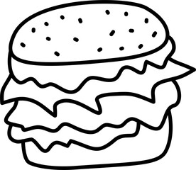 Burger outline 