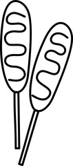 Corndog outline 