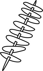 Obraz premium Potato skewer outline 