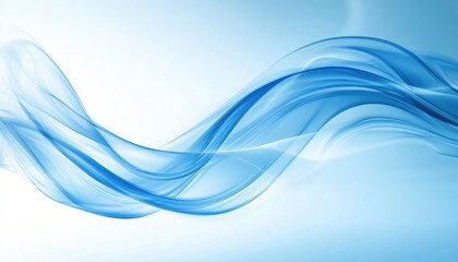 Obraz premium Soft blue waves of translucent fabric flowing gently in a serene background