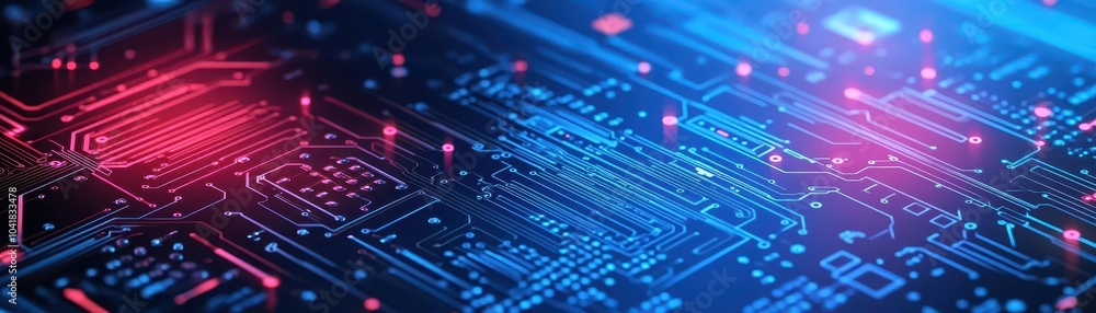 Aufkleber Futuristic circuit board texture flat design side view drone technology theme animation Triadic Color Scheme