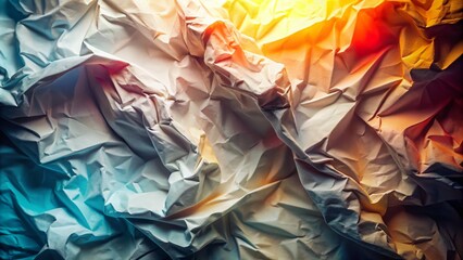 Double Exposure Effect on Crumpled White Paper Texture for Unique Stop Motion Animation Backgrounds