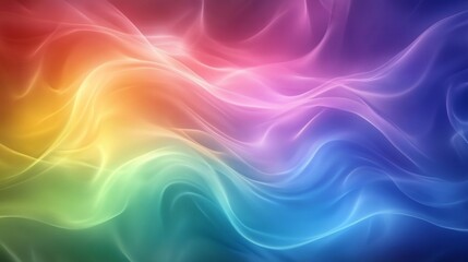 Obraz premium Abstract Rainbow Flowing Lines Background Colorful Swirls Digital Art