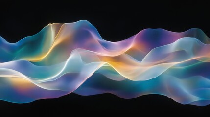 Abstract Wavy Gradient Background  Colorful Flowing Design