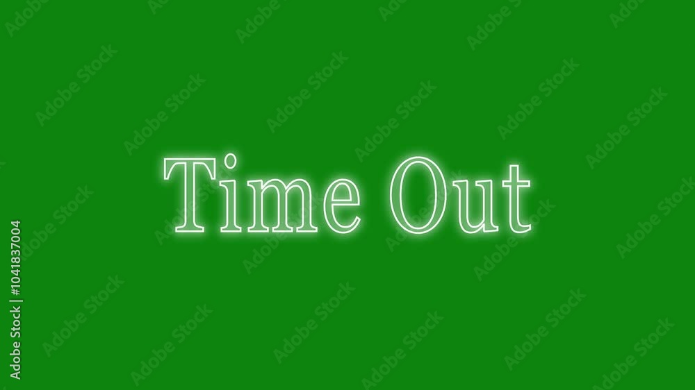 Fototapete time out alpha matte the end text animation. seamless looping video, seamless looping overlay 4k vir