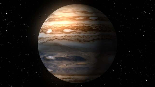 jupiter spinning on its own axis animation