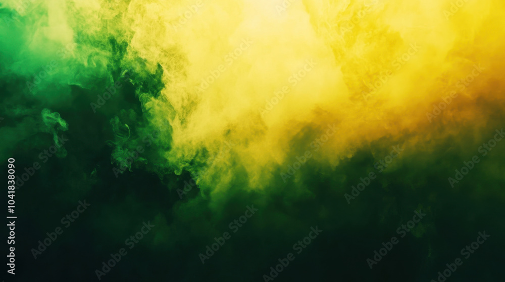 Poster vibrant digital color gradient blending green and yellow hues creates dynamic and energetic atmosphe