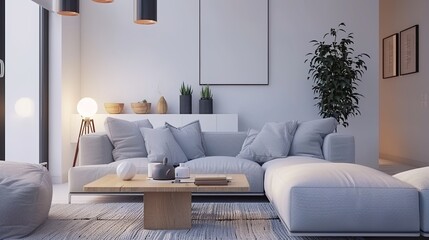 Simple interior design images for modern living rooms - an elegant and minimalist vision. These images showcase simple yet stylish interior designs for modern living rooms, creating a sense of tranqui