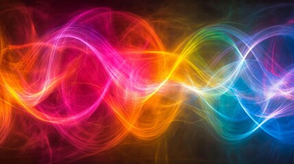 Fototapeta premium Abstract Colorful Light Trails Background Swirling Energy Dynamic Motion Vibrant Color