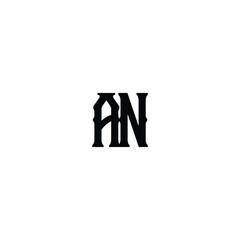 AN monogram logo design letter text name symbol monochrome logotype alphabet character simple logo