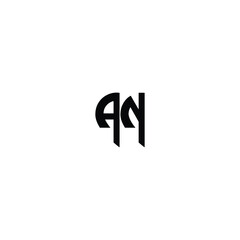 AN monogram logo design letter text name symbol monochrome logotype alphabet character simple logo