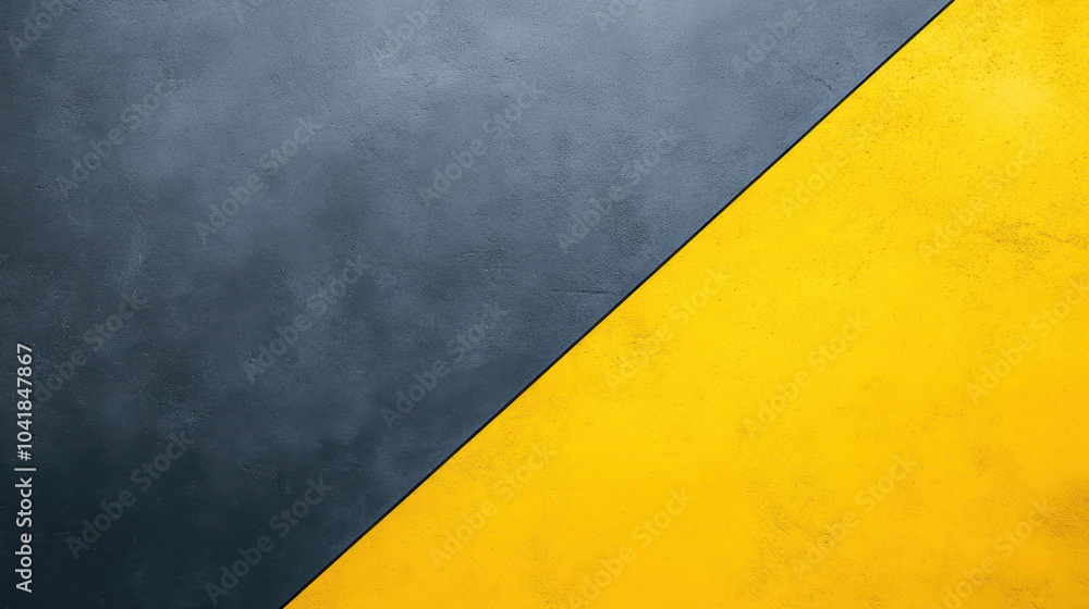 Poster minimalist abstract design featuring bold diagonal lines in black and yellow, creating striking visu