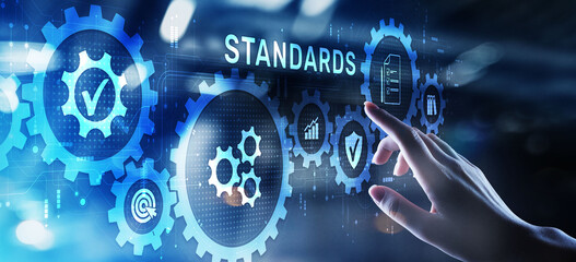 Quality control Assurance Standard iso standardisation certification business technology concept.