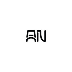 AN monogram logo design letter text name symbol monochrome logotype alphabet character simple logo