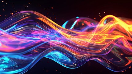 Glass waves with designs