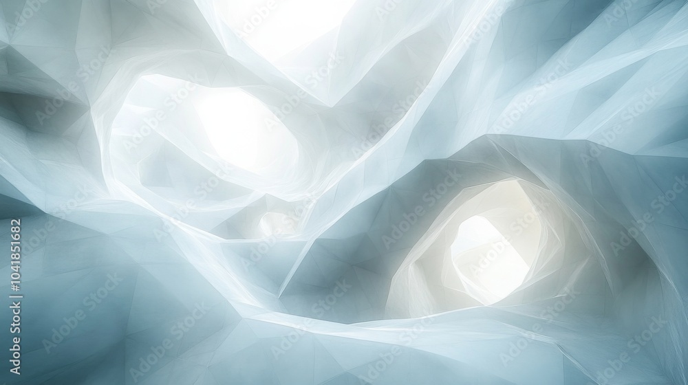 Aufkleber A soft interplay of light and texture unfolds in a translucent environment, creating an ethereal atmosphere filled with shades of blue and white.