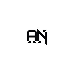 AN monogram logo design letter text name symbol monochrome logotype alphabet character simple logo