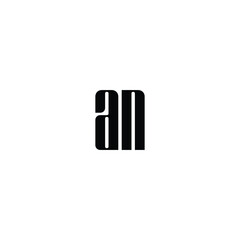 AN monogram logo design letter text name symbol monochrome logotype alphabet character simple logo