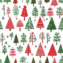 Obraz premium Holiday repetitive tile patterns for wrapping paper for Gift box