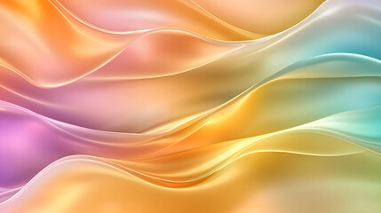 Obraz premium An Exuberant Display of Flowing 3D Neon Colored Leather Fabric Abstract Engaging with Color and Texture