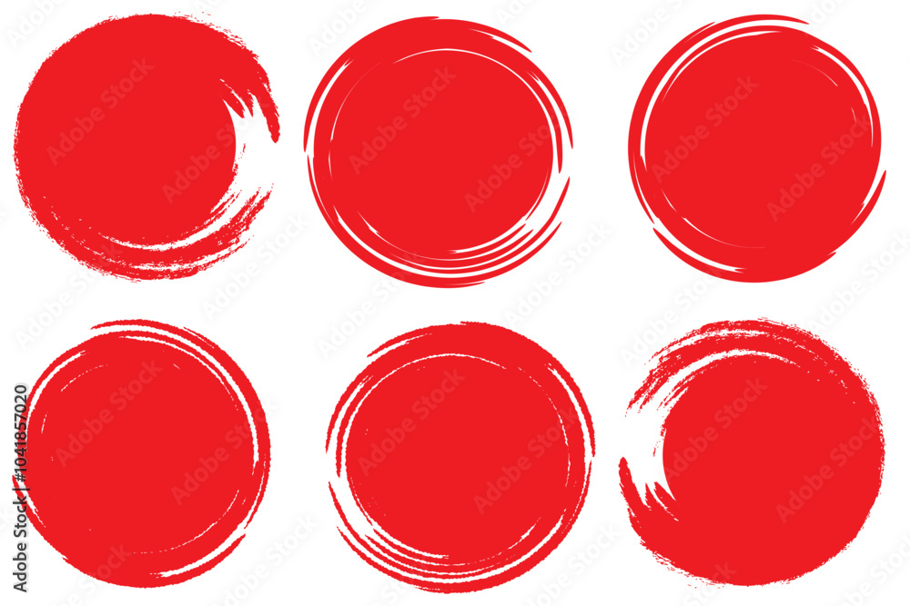 Canvas Prints grunge round shapes. grunge banner collection circular background of black ink drawn by hand with a 