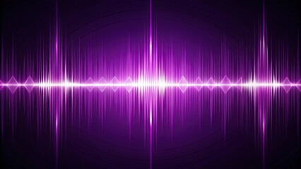 Abstract silhouette of a purple sound wave