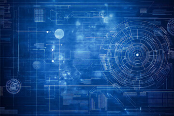 Obraz premium Engineering project, blueprint background.