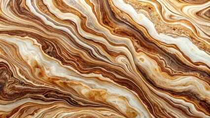 abstract brown and white marble texture with swirling vein and pattern