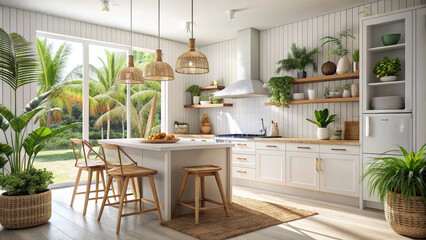 modern kitchen interior with kitchen